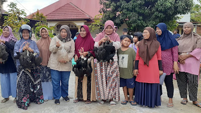 Ketua DPRD Kota Pariaman Fitri Nora Serahkan Ribuan Ayam Petelur kepada Masyarakat