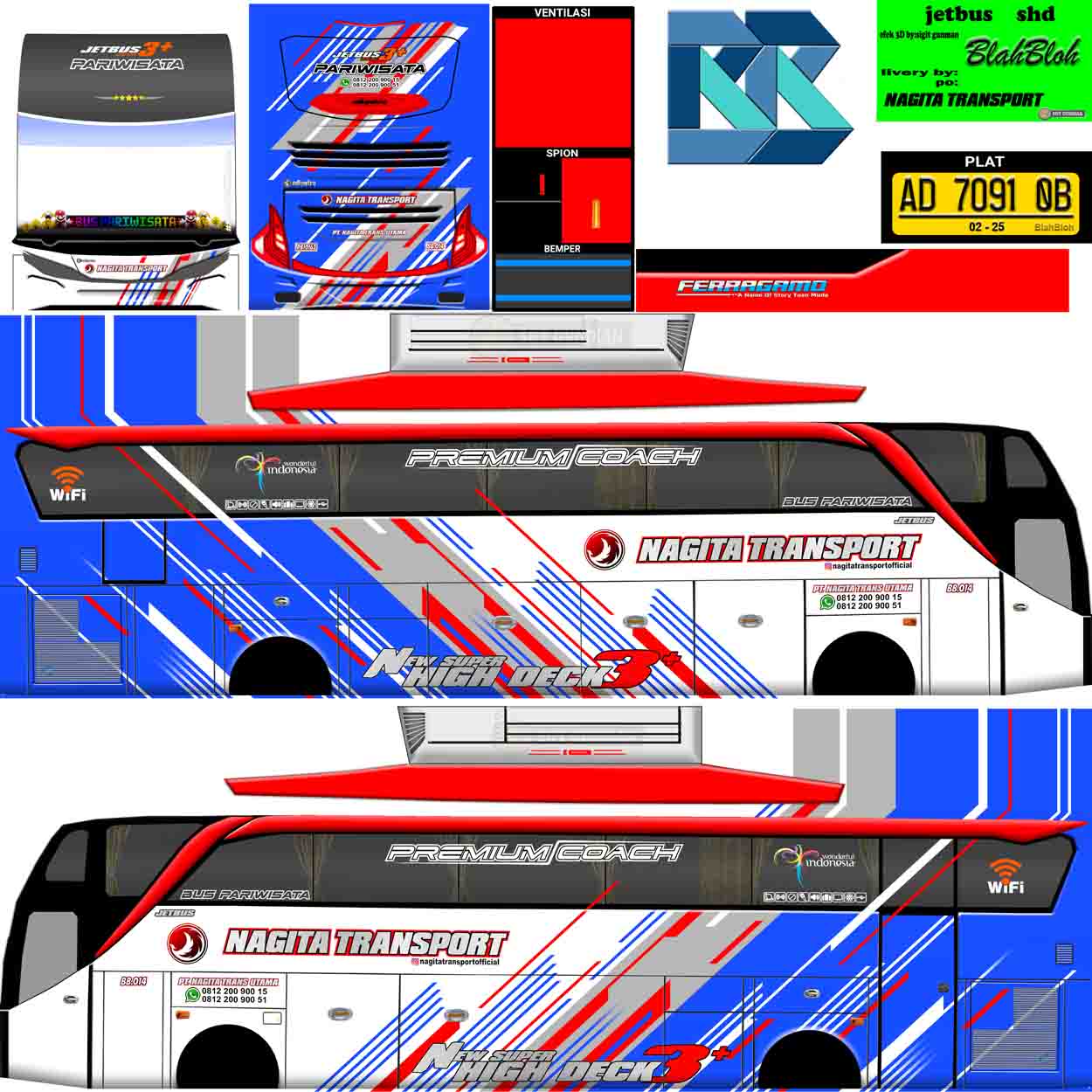 stiker bussid nagita transport