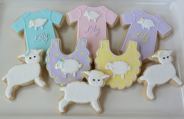 little lamb cookies for baby shower