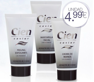 Lidl Cien Caviar mascarilla facial, peeling exfoliante, cremas de manos