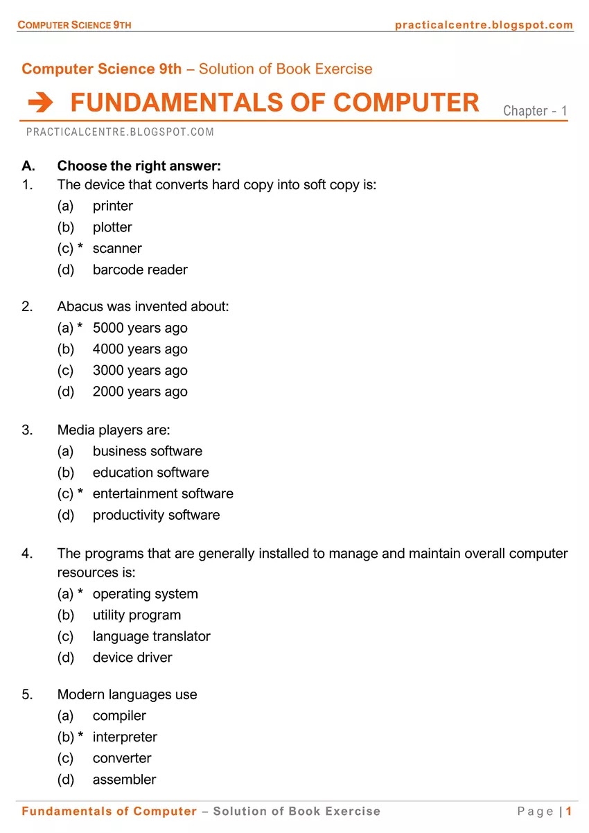 fundamentals-of-computer-solution-of-book-exercise-computer-science-9th-notes