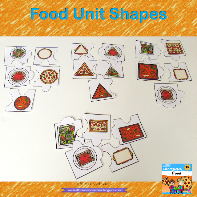 food shapes puzzles