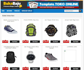 Buka Baju - Template Blog Toko Online