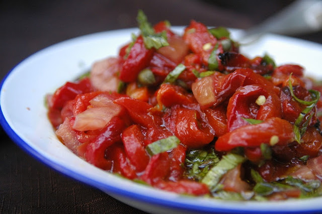 Italian red pepper salad