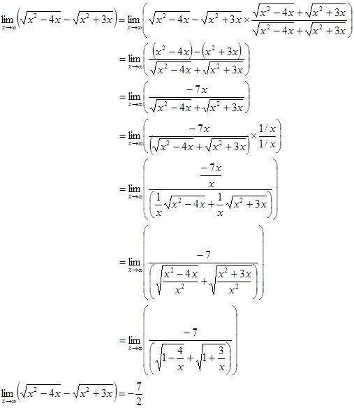 Limit fungsi yang memuat bentuk ∞-∞