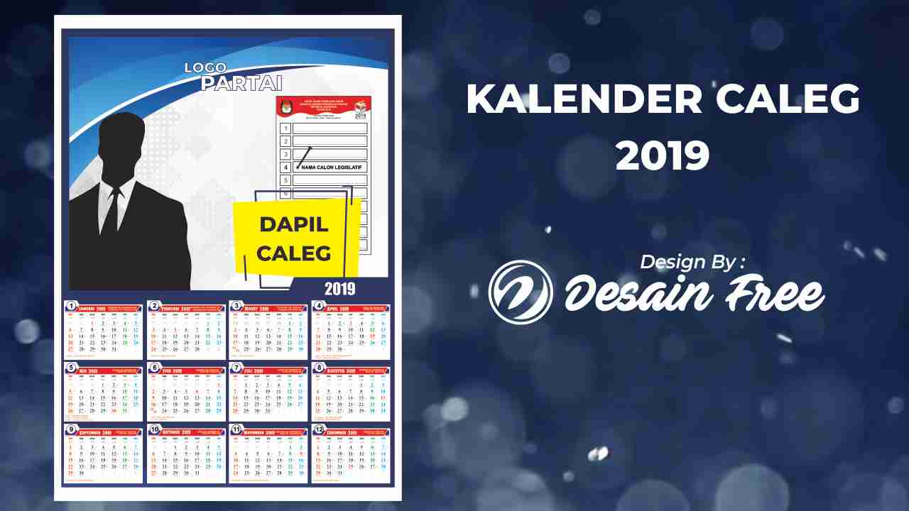  Desain  Kalender  Caleg 2021 Modern Format CorelDRAW  Free  