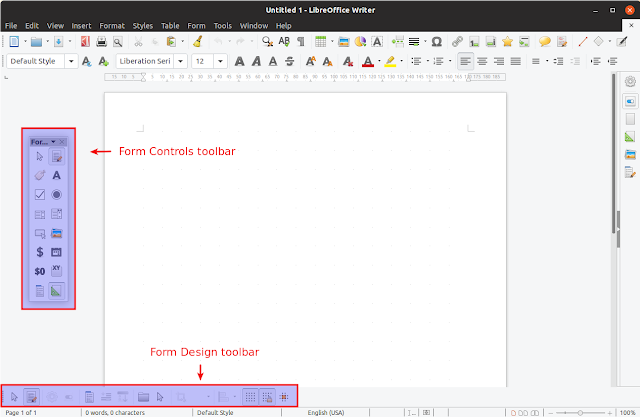 LibreOffice form controls