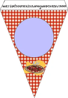 Pizza Party Free Printable Bunting.