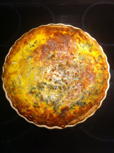  Quiche mit Spinatpilaw