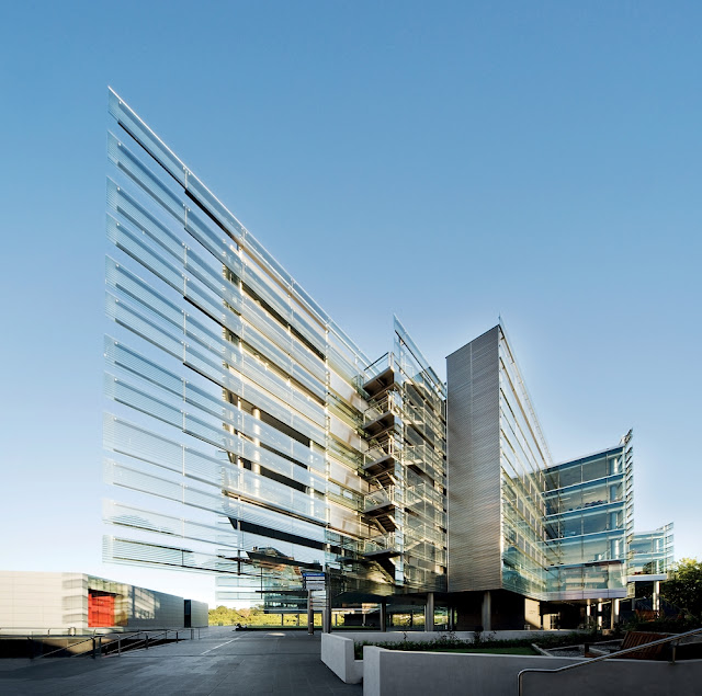 Modern architecture building on the university