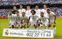 REAL MADRID C. F. - Madrid, España - Temporada 2015-16 - Keylor Navas, Varane, Kros, Danilo y Cristiano Ronaldo; Isco, Kovacic, Bale, Marcelo, Nacho y Casemiro - REAL MADRID 3, Marcelo, Cristiano y Jesé, LEVANTE U. D. 0 - 17/10/2015 - Liga de 1ª División, jornada 8 - Madrid, estadio Santiago Bernabeu