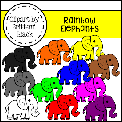 https://www.teacherspayteachers.com/Product/Rainbow-Elephants-Clipart-2260641