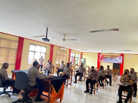 SPN Polda Banten Laksanakan Rakor Kesiapan Latihan Kerja Siswa Diktuk Bintara Polri Tahun 2022