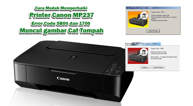 Cara Mudah Memperbaiki Printer Canon MP237 Error 5B00 dan ...