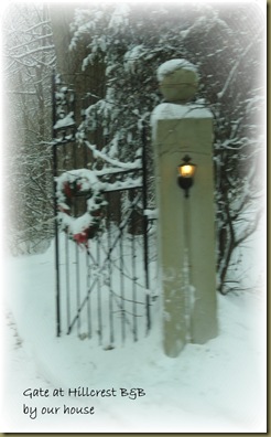 Gate at B&B by our house