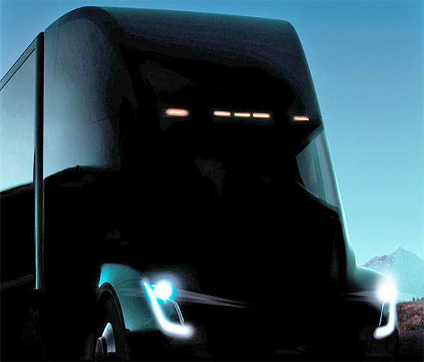 Burlappcar: Another tesla Semi truck teaser.