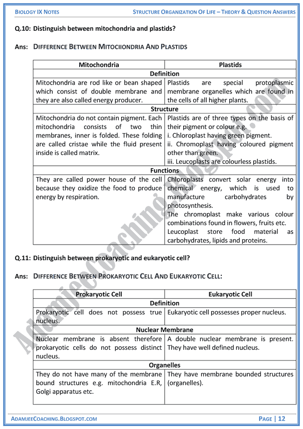 structural-organization-of-life-theory-notes-and-question-answers-biology-notes-for-class-9th