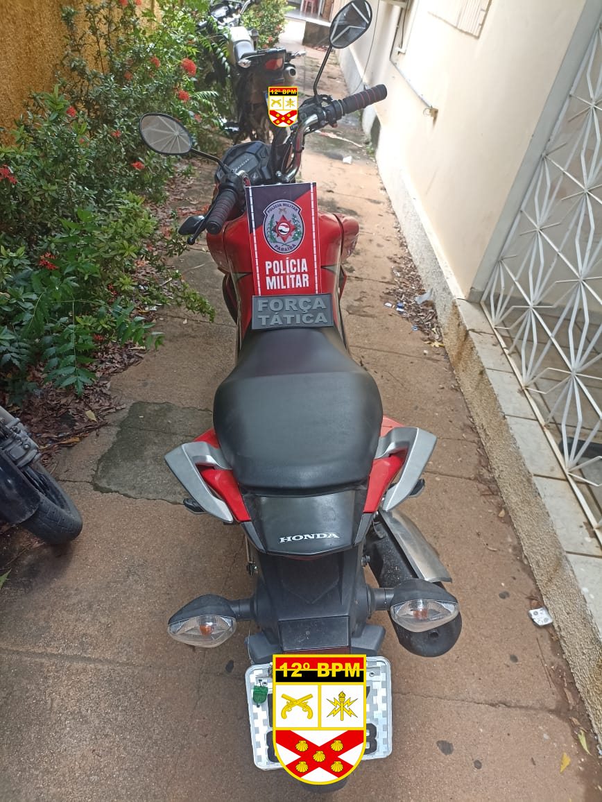 Polícia Militar recupera mais uma moto roubada, em Catolé do Rocha