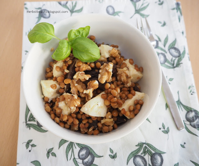 Linsensalat mit Mozzarella