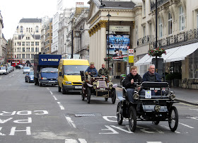 Cars on the London to Brighton Classic Car Run. Haymarket, London, 5 June 2011.