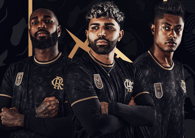 Flamengo destaca Gabigol, Bruno Henrique e Gerson no lançamento de camisa para a Consciência Negra