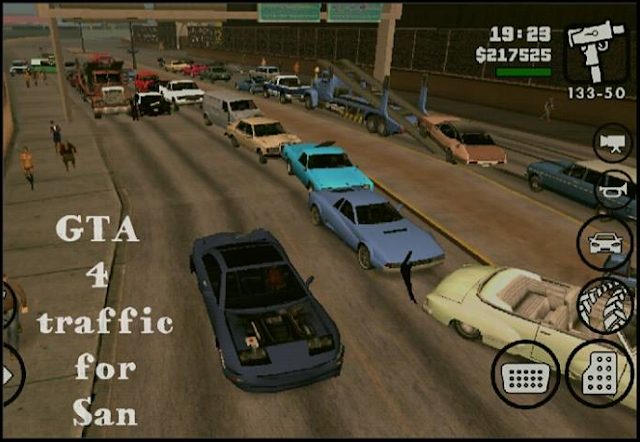 High Traffic Like GTA IV Mod for GTA SA Android GTA V traffic high mod for gta sa android mobile download