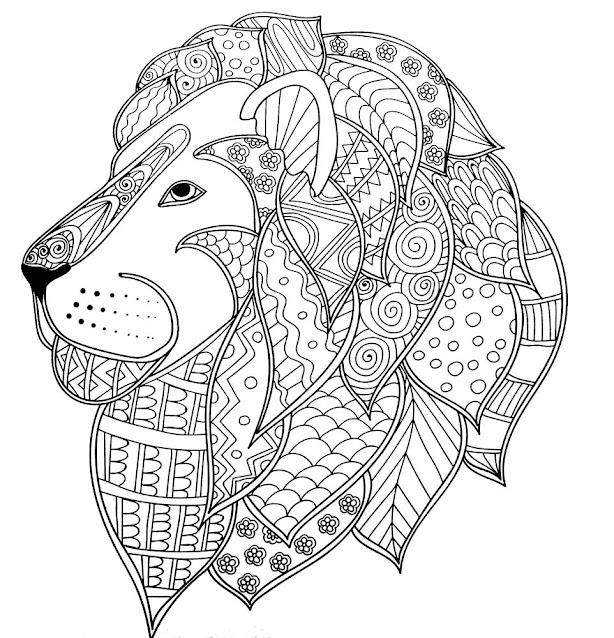 coloring page,horoscope,Leo,astrology,free,printable,anti-stress,