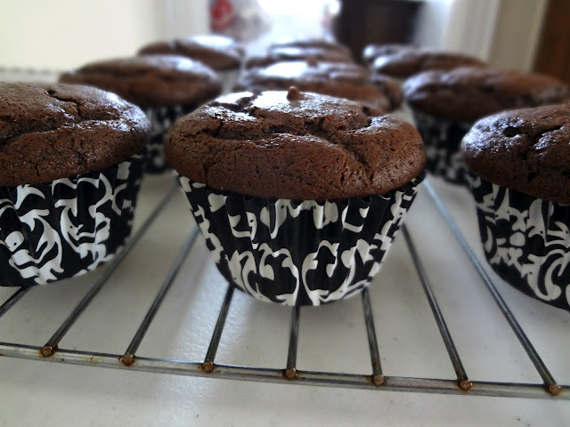 Dark Chocolate Peanut Butter Cupcakes