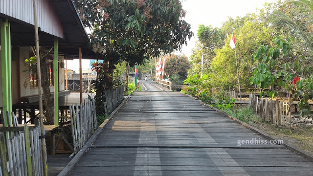 Kondisi jalan di Mentaya Seberang