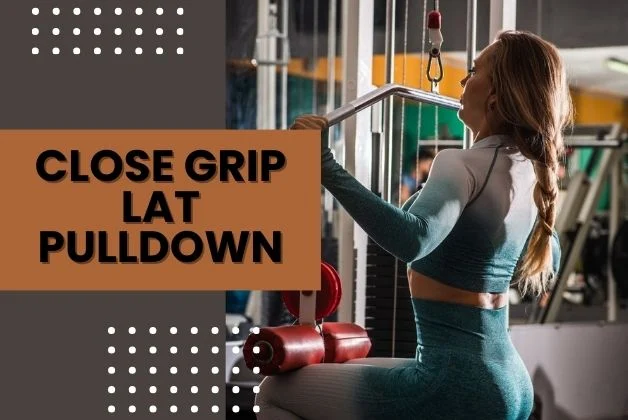 Woman performing Close Grip Lat Pulldown exercise at the gym