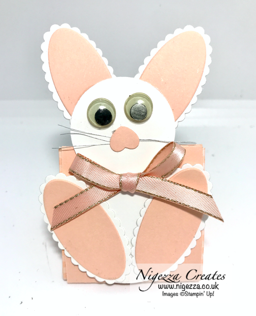 Nigezza Creates with Stampin' Up! a Triangular Easter Bunny Treat Box 