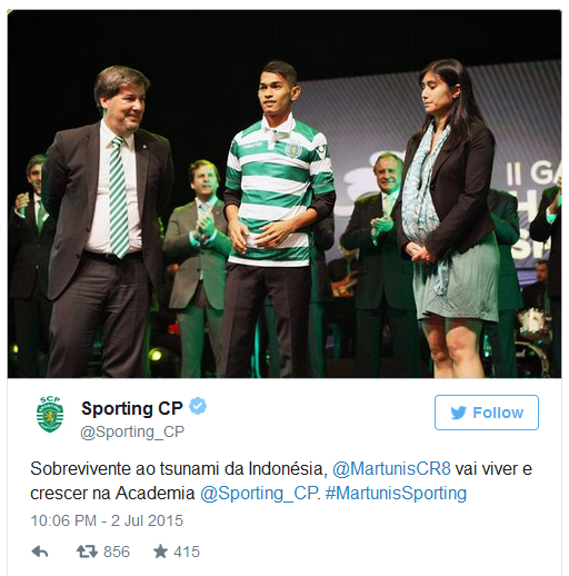 Mangsa Tsunami Aceh Dilamar Kelab Sporting Lisbon Setelah Dibantu Oleh Ronaldo