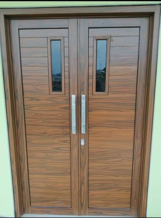 pintu aluminium motif kayu