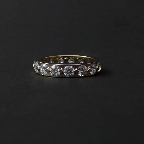 Eternity bands are classic They commonly they have pave bead 