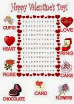 Easy Valentine Word Search 7