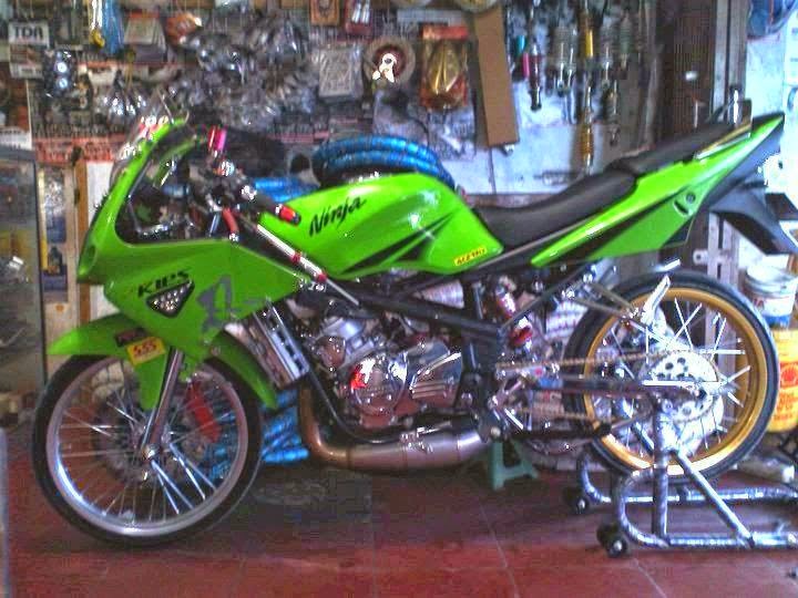 Gambar modifikasi ninja rr mono 150 jari jari drag 