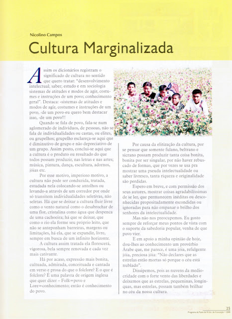 PROGRAMA DA FESTA DE NOSSA SENHORA DA CONCEIÇÃO – 2000 – Santarém – Pará - Brasil