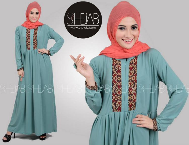 Contoh Foto Baju  Muslim Modern Terbaru 2021 Foto Baju  Muslim Gamis  Casual  Bahan Kaos Terbaru 2021