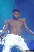 Usher sexy hip thrust dance white pants shirtless