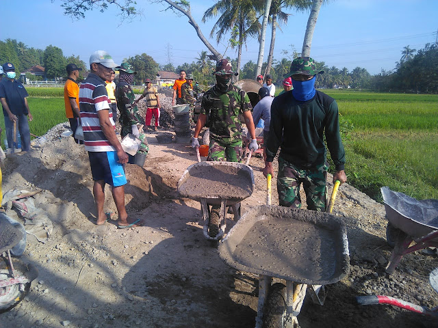 Betonisasi Jalan TMMD Reguler 105 Kodim  Klaten