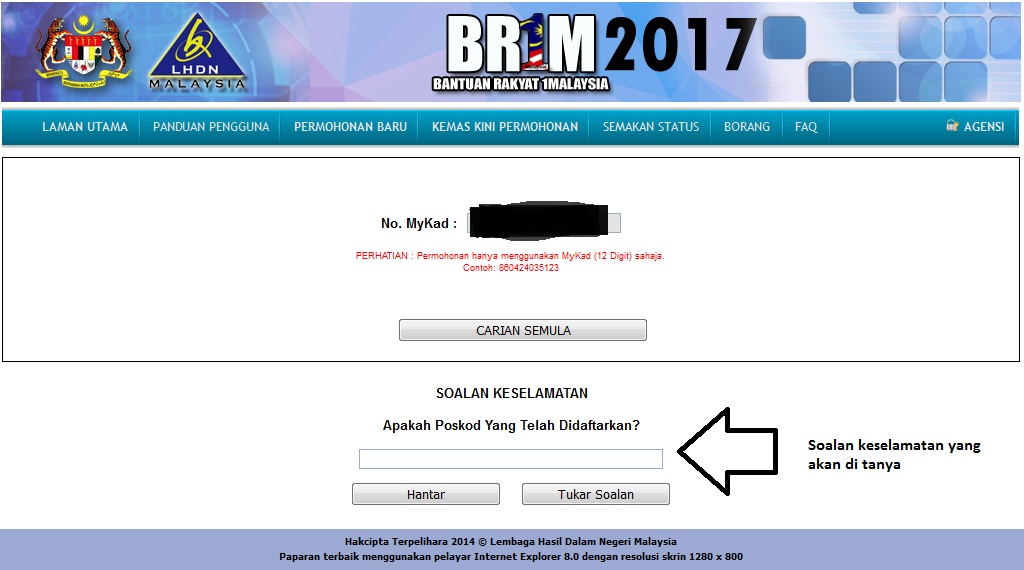 Cara semak status keputusan br1m 20 secara online terkini 