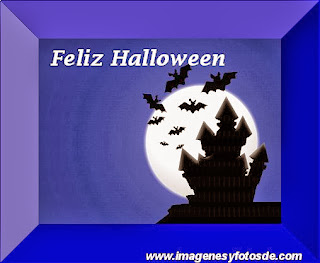 Feliz Halloween con Castillo y Murcielagos