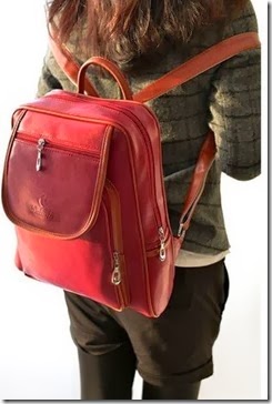 BI 6054 Red RANSEL (182.000) - PU Leather, 28 x 35 x 10