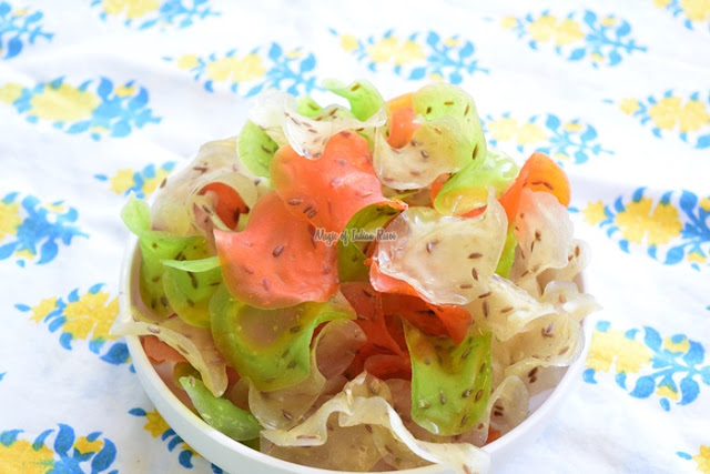 Chawal Aata Ke Fryums | Rice Flour Chips - Priya R - Magic of Indian Rasoi