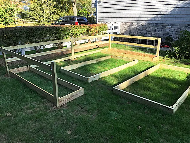 raised beds and fence progress