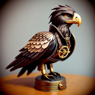 Steampunk Eagle Statue Miniature 3D amazingwallpapersa blogspot com (12)