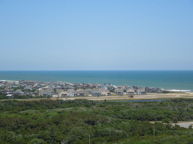 view of beach from lighthouse