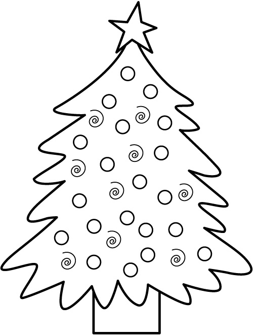 christmas tree and bells coloring pages