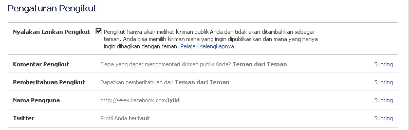 Cara Menambahkan Tombol Pengikut di Facebook 