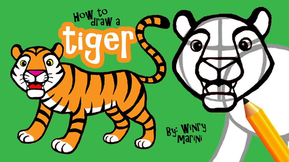 Art and Lore How To Draw a Tiger Cara Menggambar Harimau 